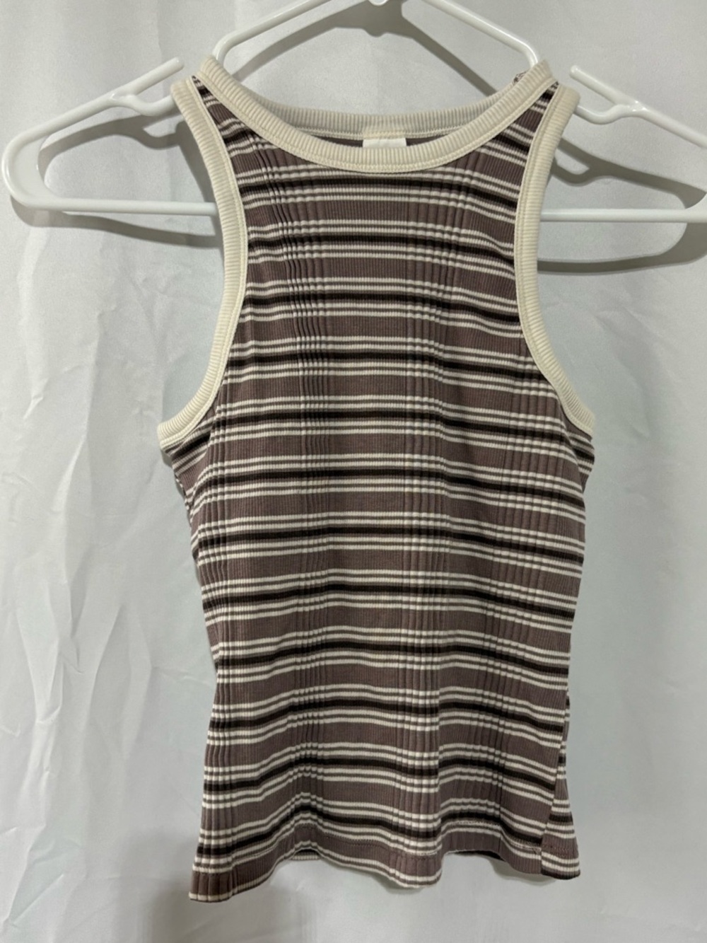 PINK Victoria's Secret Striped Multi-Rib Cotton Tank size XS